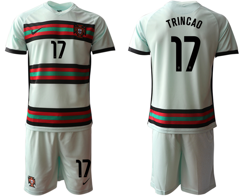 Men 2021 European Cup Portugal away grey #17 Soccer Jersey